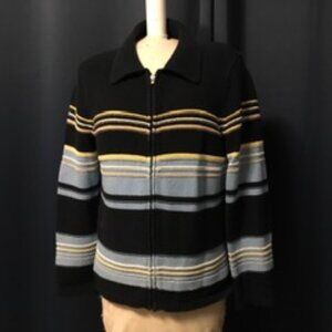 Alia Navy 100% Cotton Full Zip Cardigan